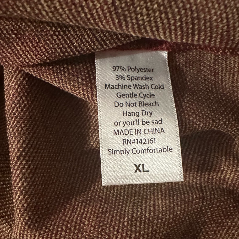 LuLaRoe Cassie Maroon and Gold Pencil Skirt, Size: XL - Picture 6 of 6